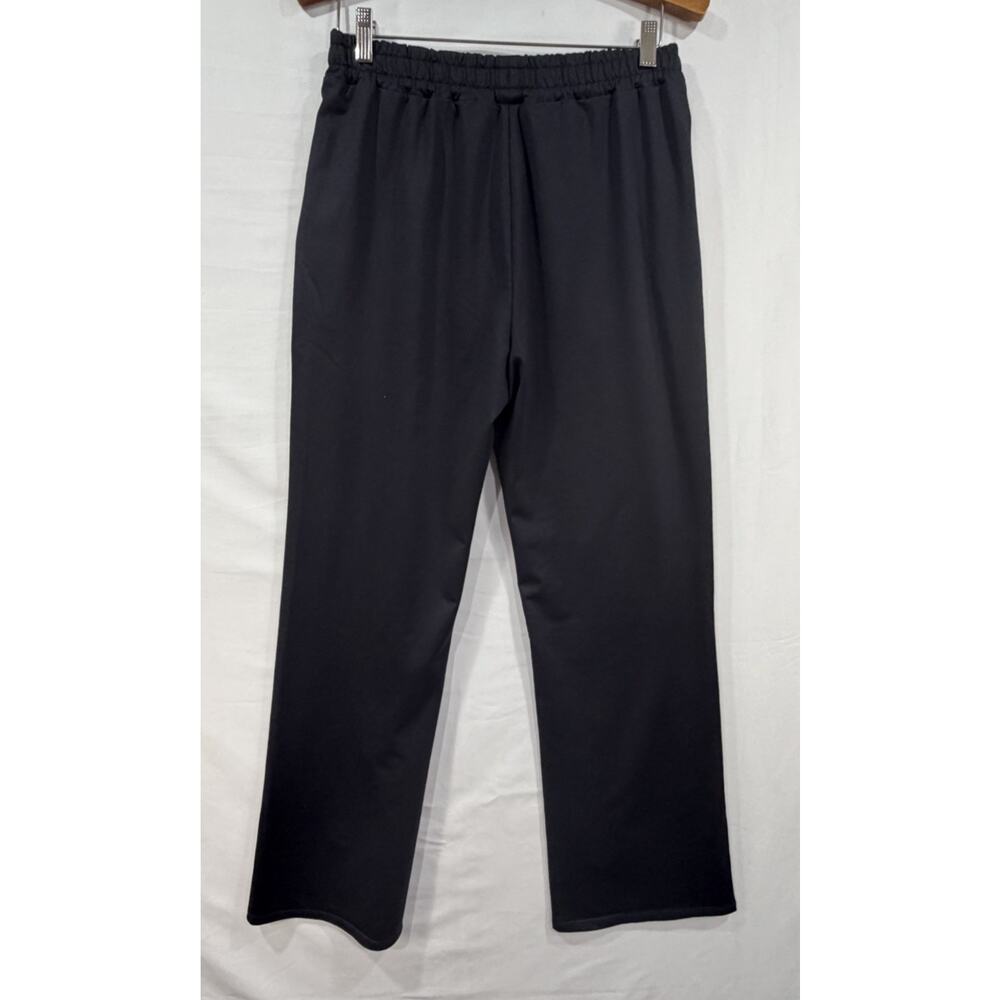 Vuori Courtside Track Pants Womens Medium Black Wide Leg Elastic Waist Pockets - Picture 3 of 7
